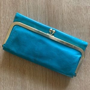 NWT Hobo International Rachel Trifold Wallet, Turq